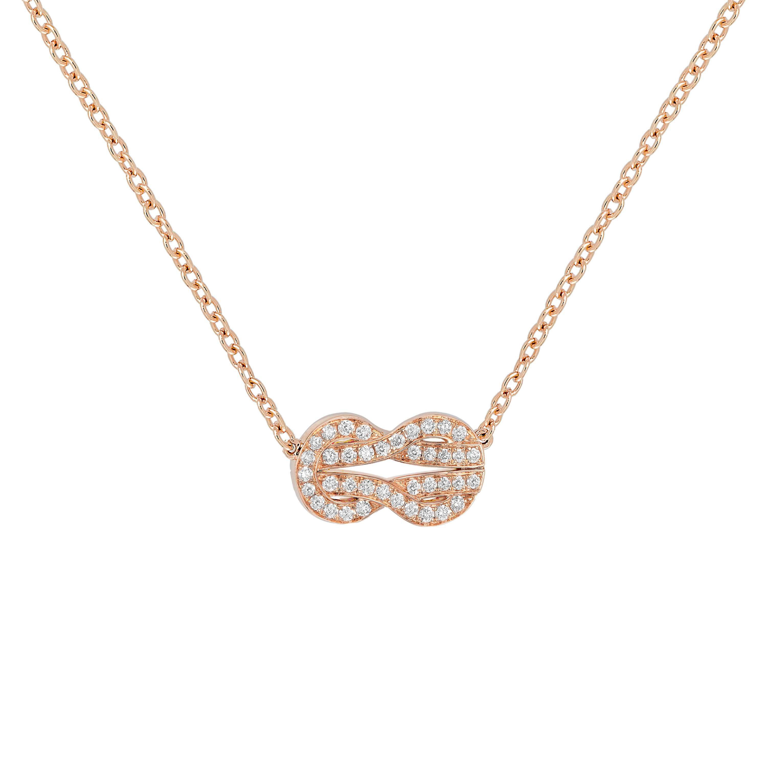 Chance Infinie Medium Rose Gold and Diamond Pavé Pendant