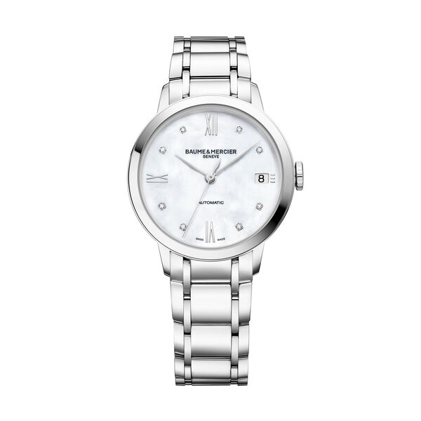 Classima 34 mm automatique en acier inoxydable et diamants