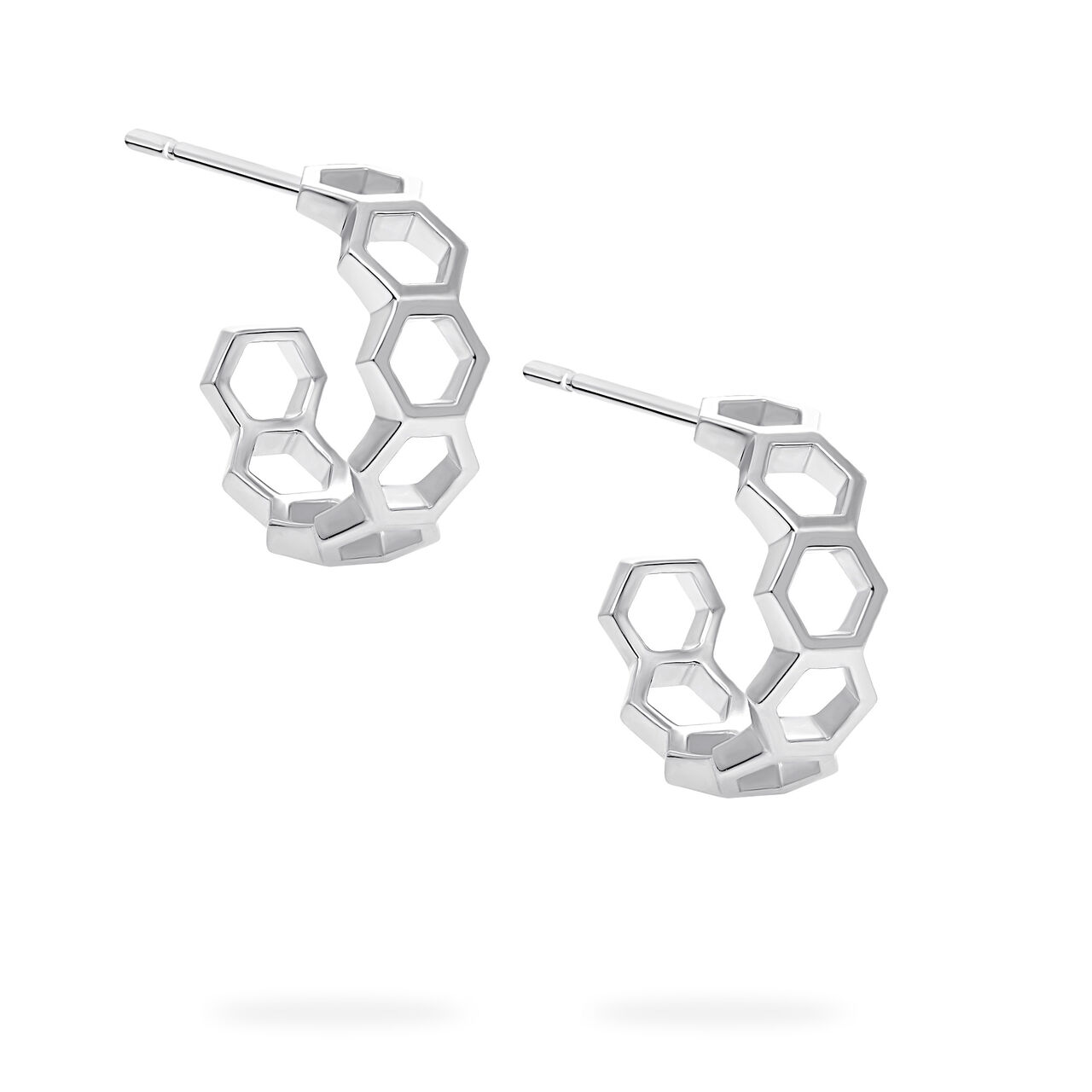 Birks Iconic Sterling Silver Bee Chic 15 mm Hoop Earrings image number 3