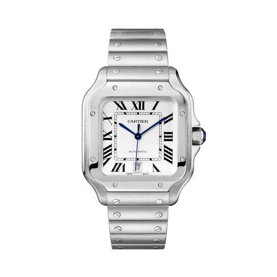 santos cartier large automatic 39 steel wssa0018 front steel image number 0