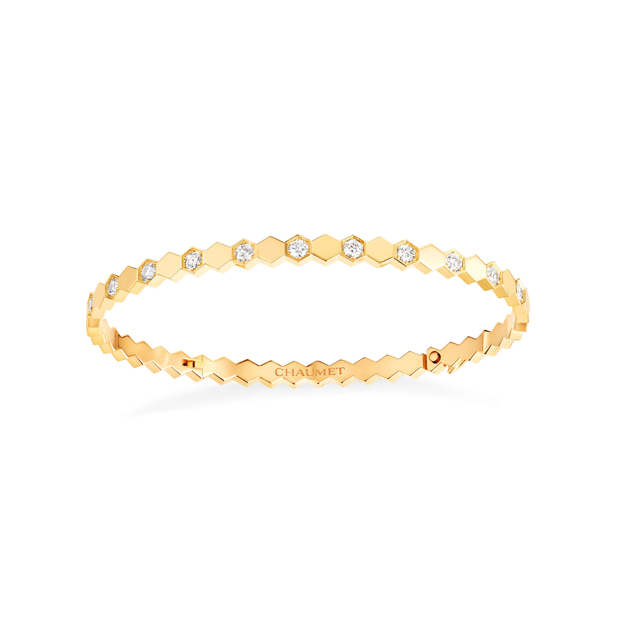Bee de Chaumet Yellow Gold and Diamond Bangle