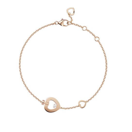 FRED bracelet coeur Pretty Woman en or rose avec diamants, très petit modèle image number 0
