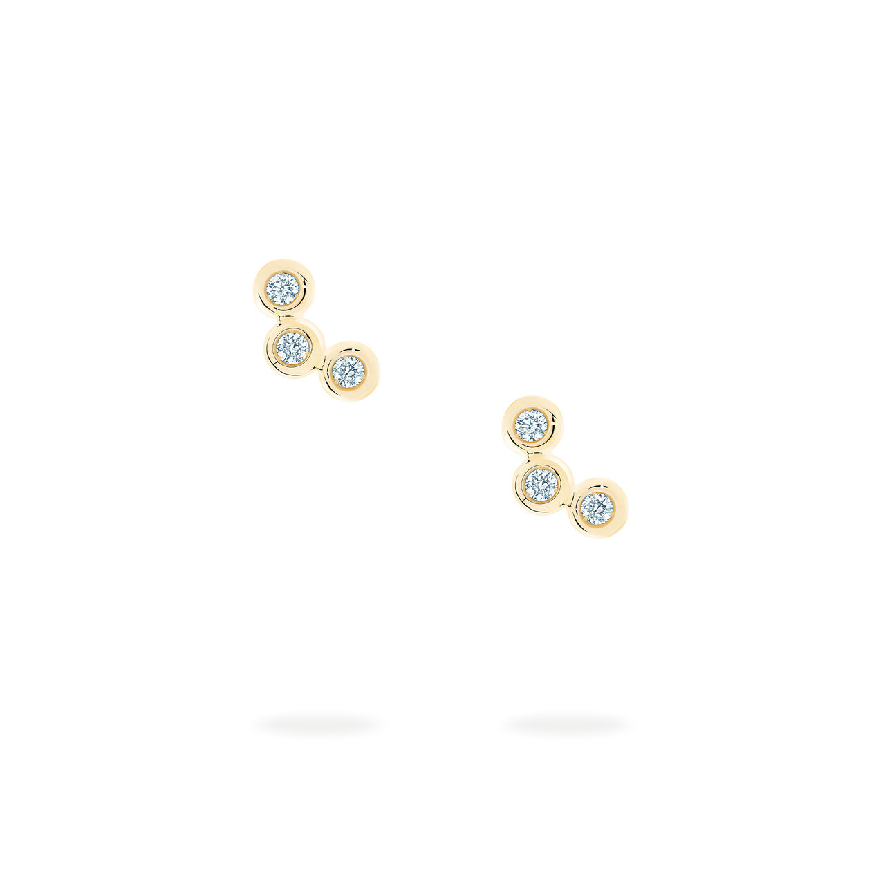 bijoux birks iconic yellow gold and diamond splash earrings image number 0