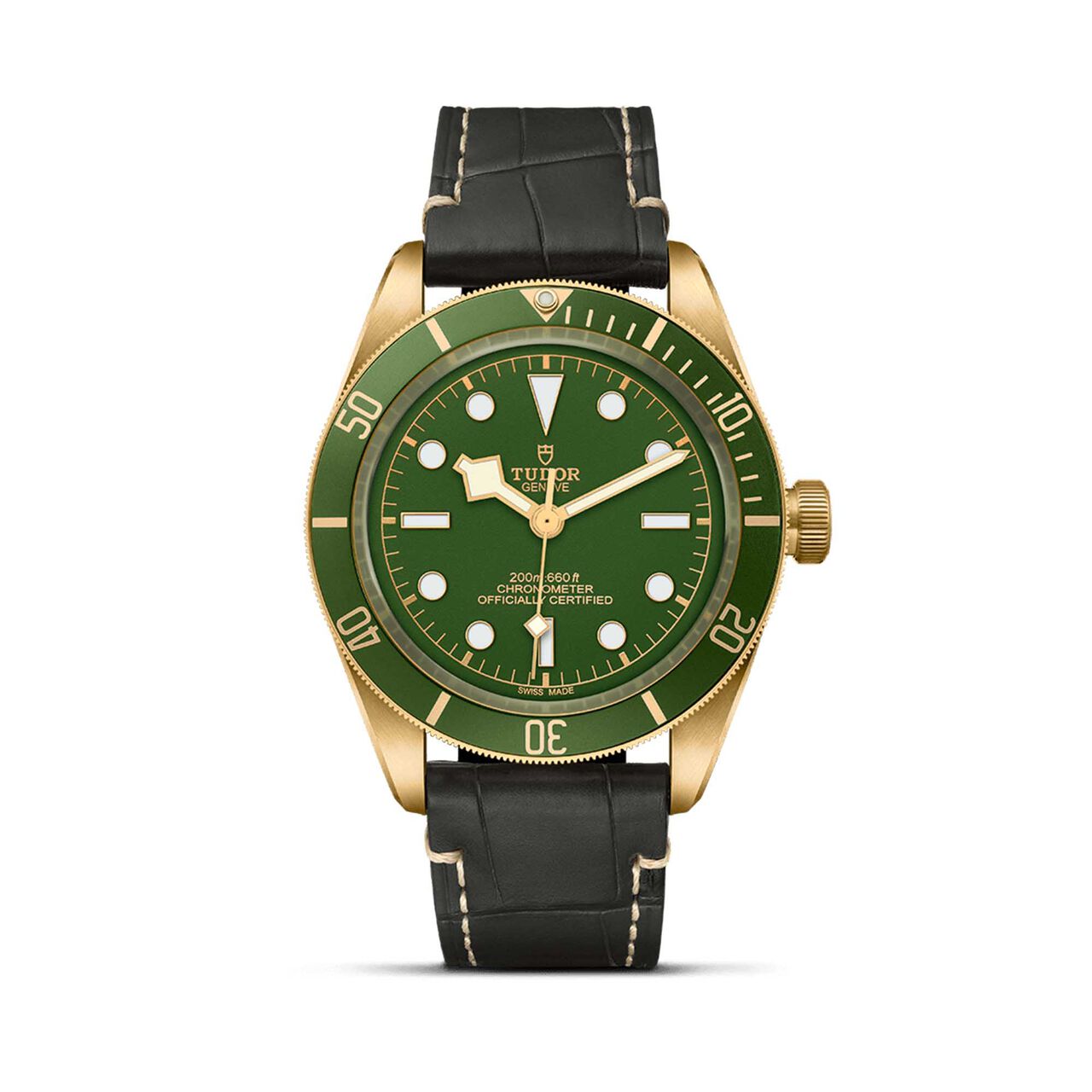 Tudor Black Bay Fifty-Eight Boîtier en or jaune 39 mm^ bracelet alligator brun image number 0