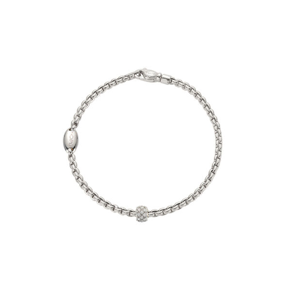 Bracelet Eka Flex'it en or blanc avec pavé de diamants, très petit modèle