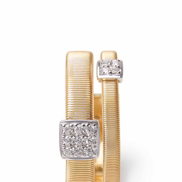 Bague Masai en or jaune avec diamants
