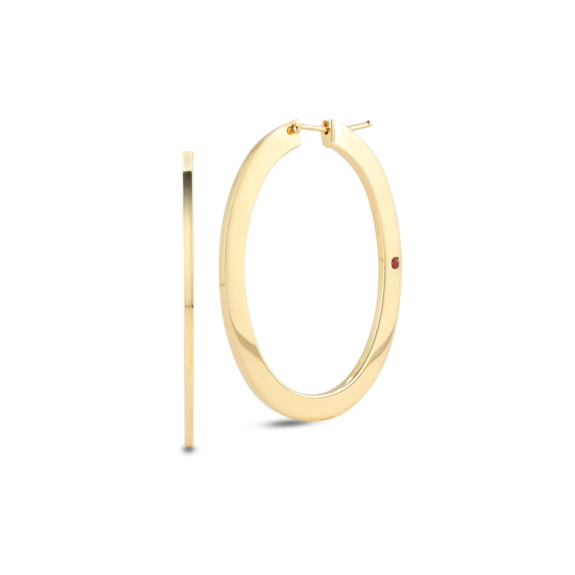 Roberto coin white gold hoop earrings hot sale