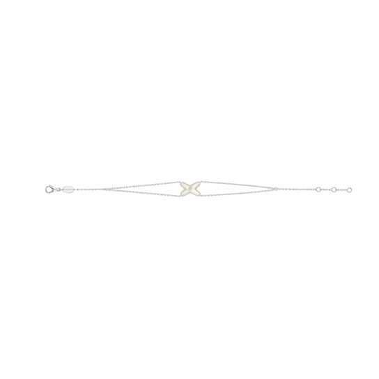 Jeux de Liens White Gold Mother-Of-Pearl Diamond Bracelet image number 1