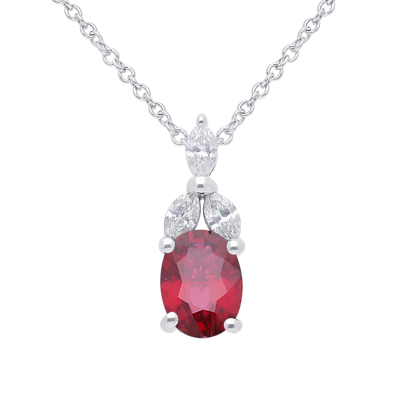 maison birks salon oval ruby diamond pendant sg13115p 8x6 ru front image number 0