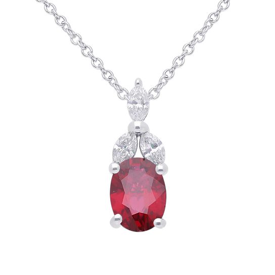 maison birks salon oval ruby diamond pendant sg13115p 8x6 ru front image number 0