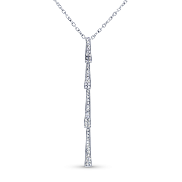 Pendentif en or blanc et diamants