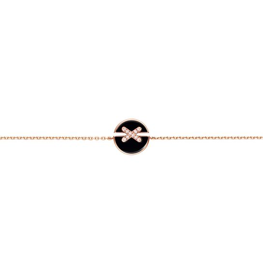 chaumet jeux de liens harmony rose gold onyx diamond bracelet 084999 front image number 0