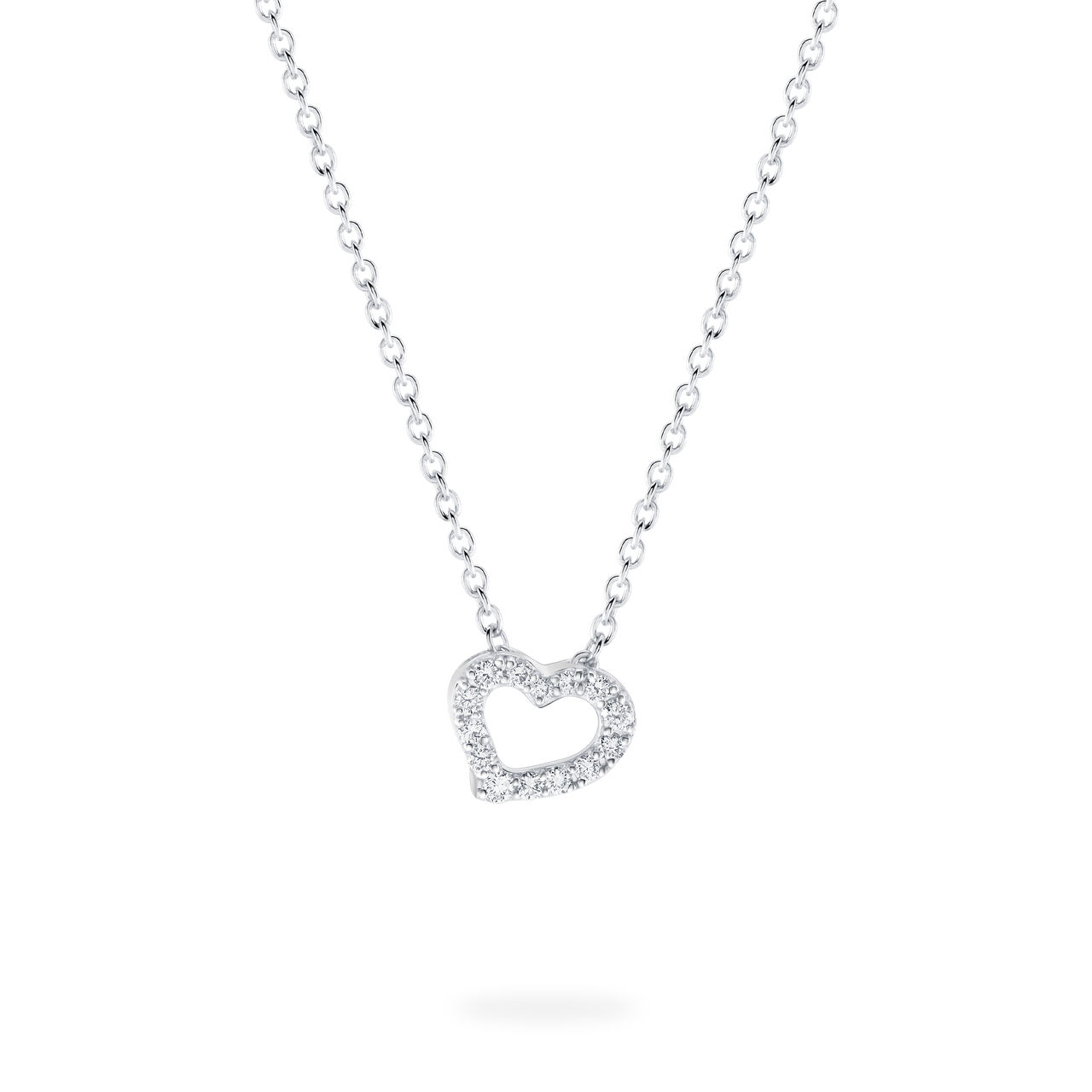 Birks Essentiels Pendentif cœur en diamants et or blanc pour enfants image number 0
