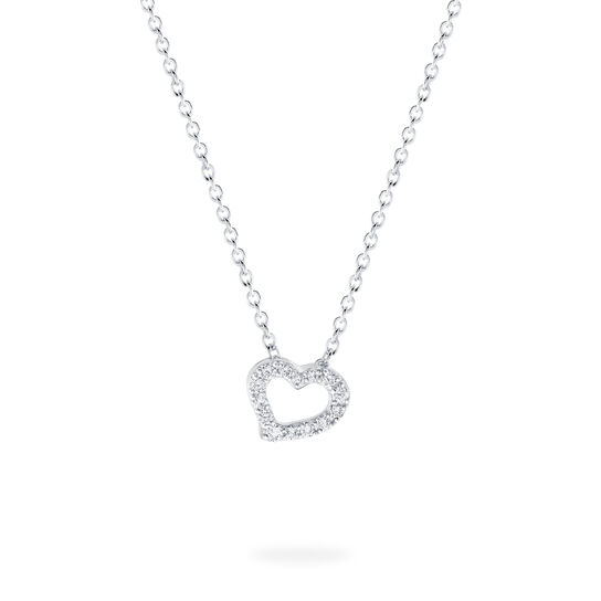 Birks Essentiels Pendentif cœur en diamants et or blanc pour enfants image number 0