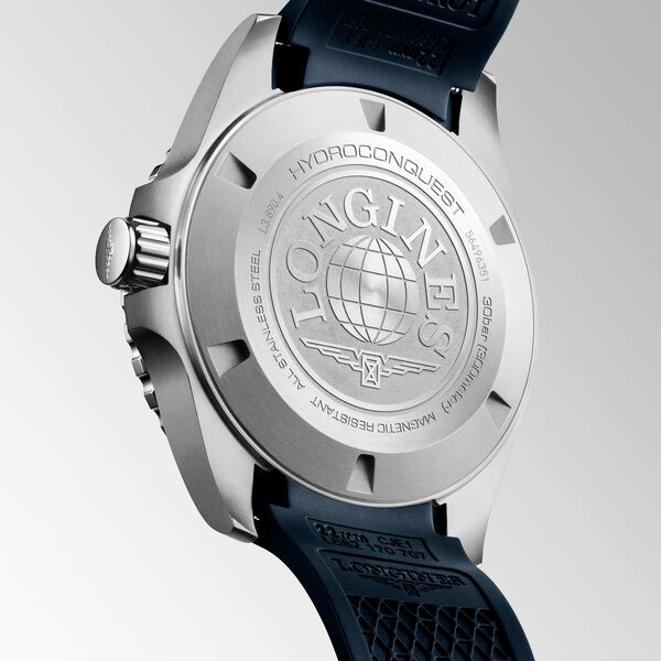 HydroConquest 43 mm GMT automatique en acier inoxydable