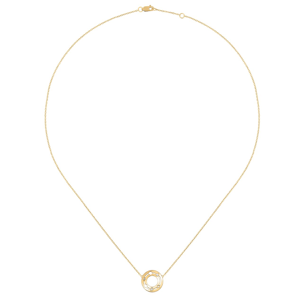 Dinh Van Pulse Yellow Gold and Diamond Necklace 628411 Front image number 0