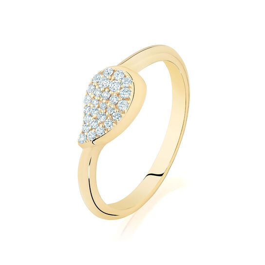 Yellow Gold and Diamond Stackable Ring image number 4
