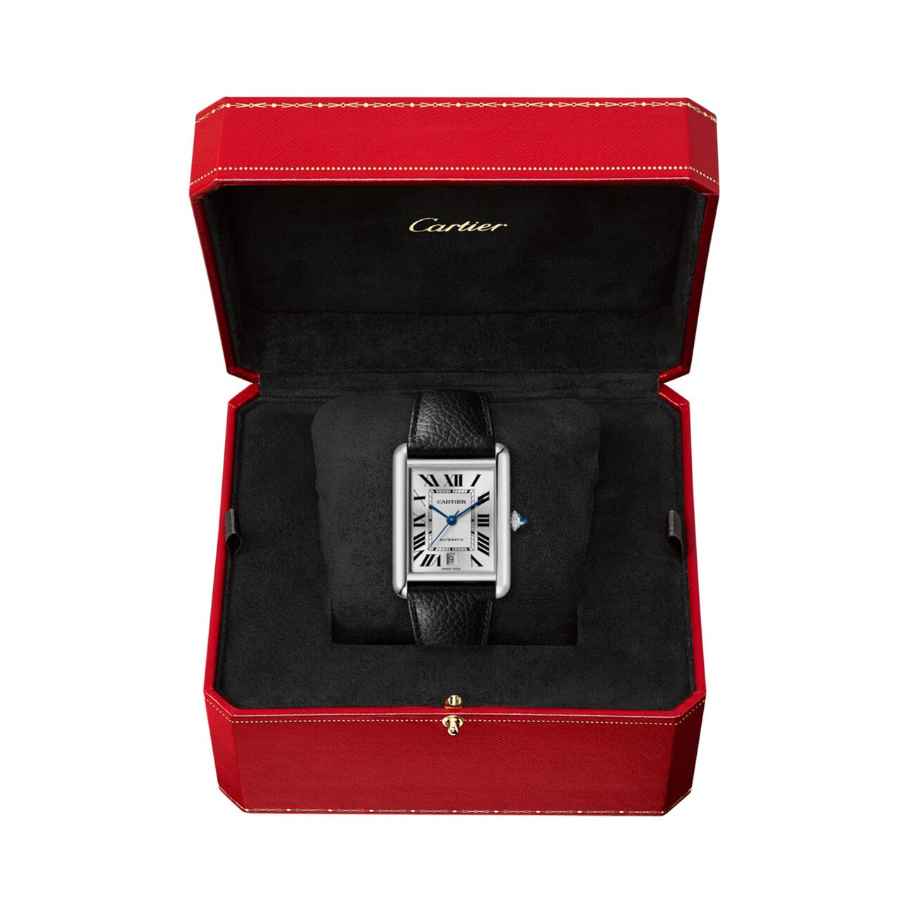 tank-must-de-cartier-watch-xl-model-steel-leather-wsta0040-box image number 2