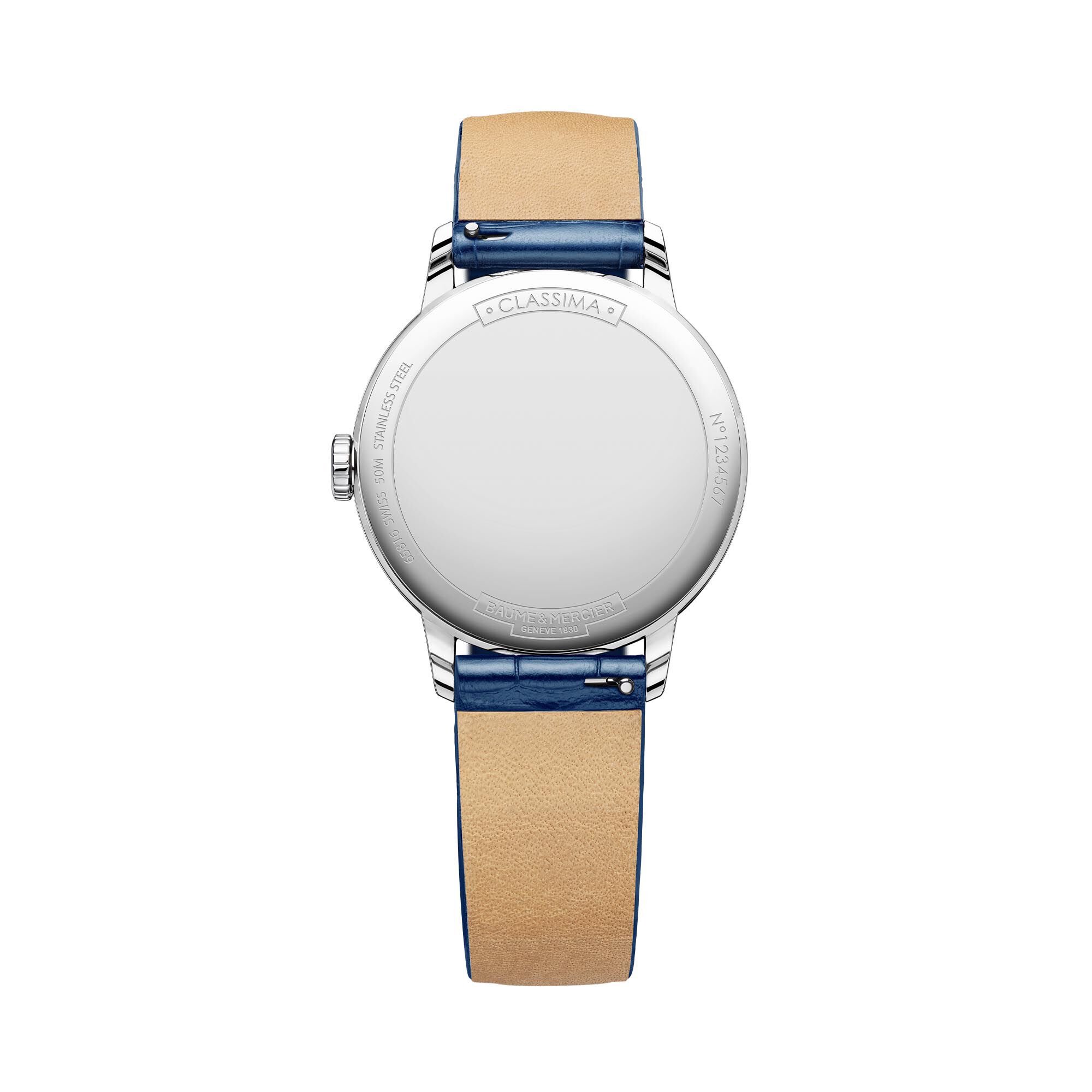 Baume mercier leather strap hot sale