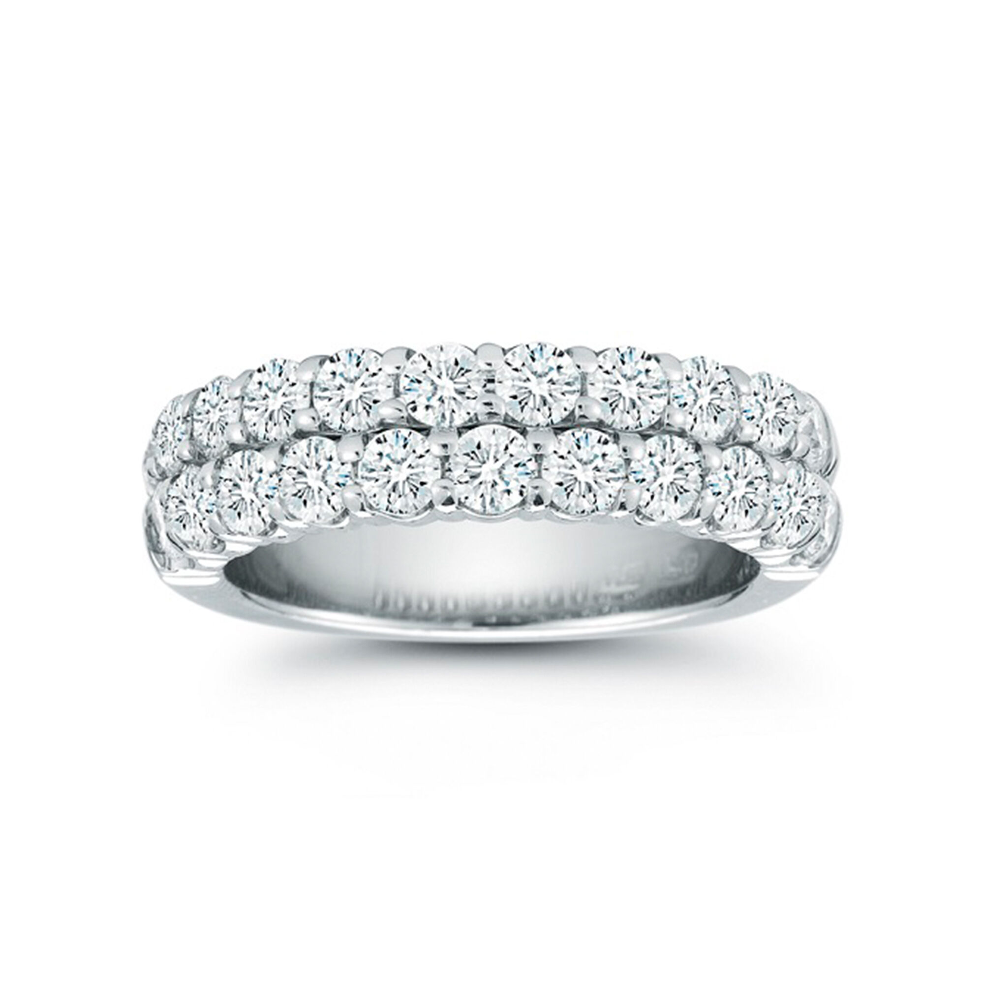2 row diamond wedding shop band