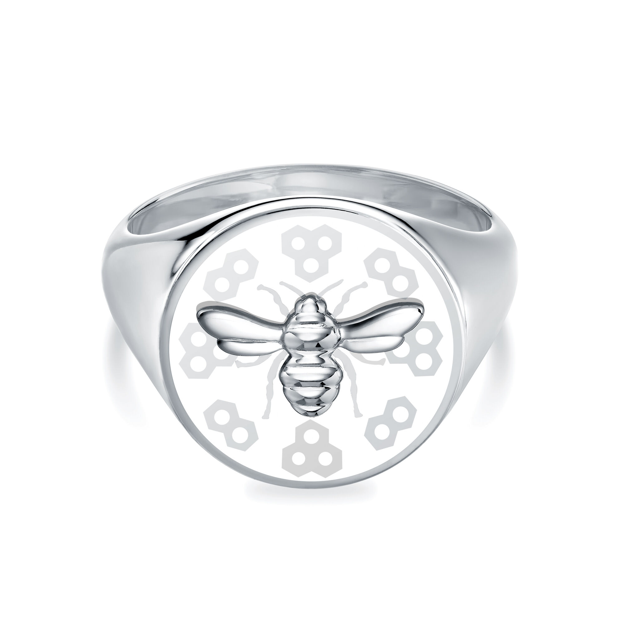 Bee ring silver on sale