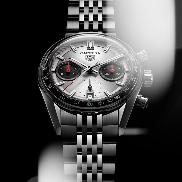 Carrera 39 mm chronographe automatique en acier inoxydable