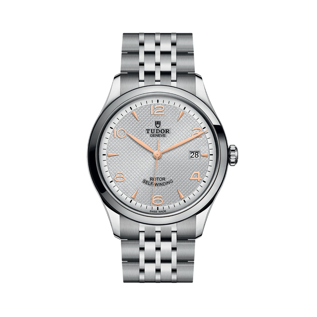 maison birks tudor 1926 39 mm steel case silver dial steel bracelet m91550 0001 image number 0