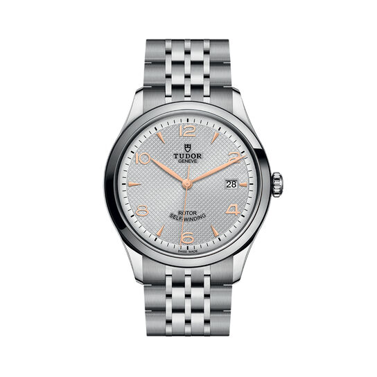 maison birks tudor 1926 39 mm steel case silver dial steel bracelet m91550 0001 image number 0