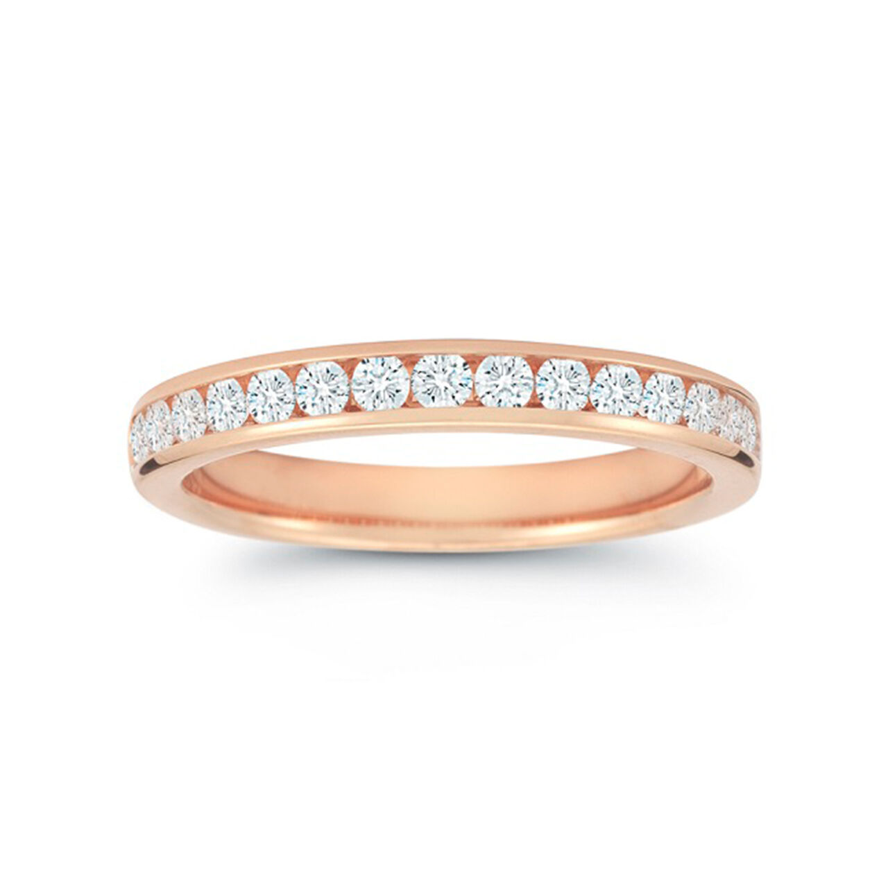 Bijoux Birks 2.75Mm Rose Gold And 0.47Ct Diamond Channel Set Wedding Band image number 0