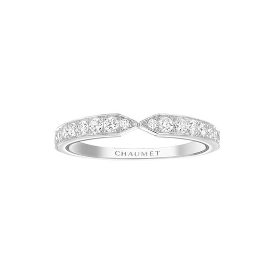 maison birks chaumet josephine triomphe platinum diamond pave wedding band 082640 image number 0