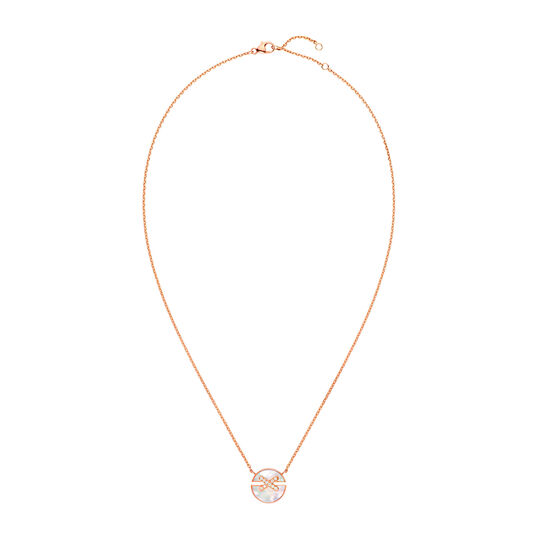 Jeux de Liens Harmony Small Rose Gold Mother-Of-Pearl Diamond Necklace image number 1