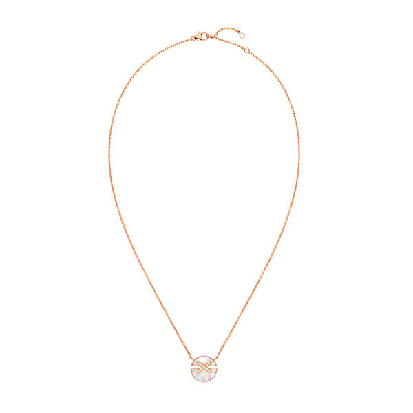 Jeux de Liens Harmony Small Rose Gold Mother-Of-Pearl Diamond Necklace