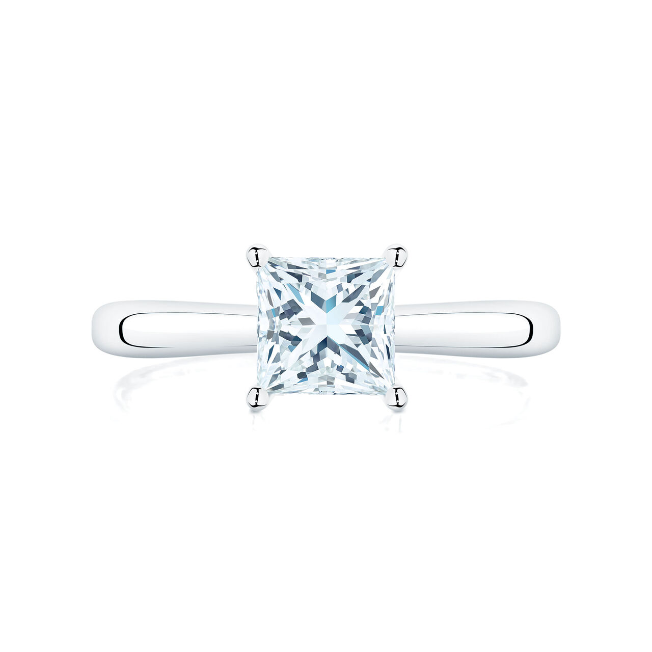 bijoux birks 1879 princess cut solitaire diamond engagement ring image number 0