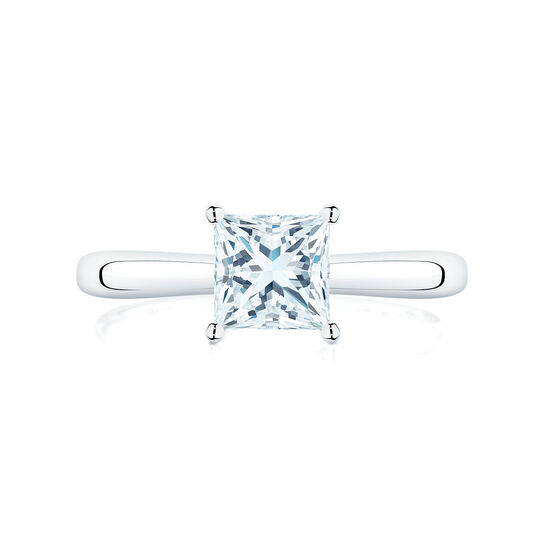 bijoux birks 1879 princess cut solitaire diamond engagement ring image number 0