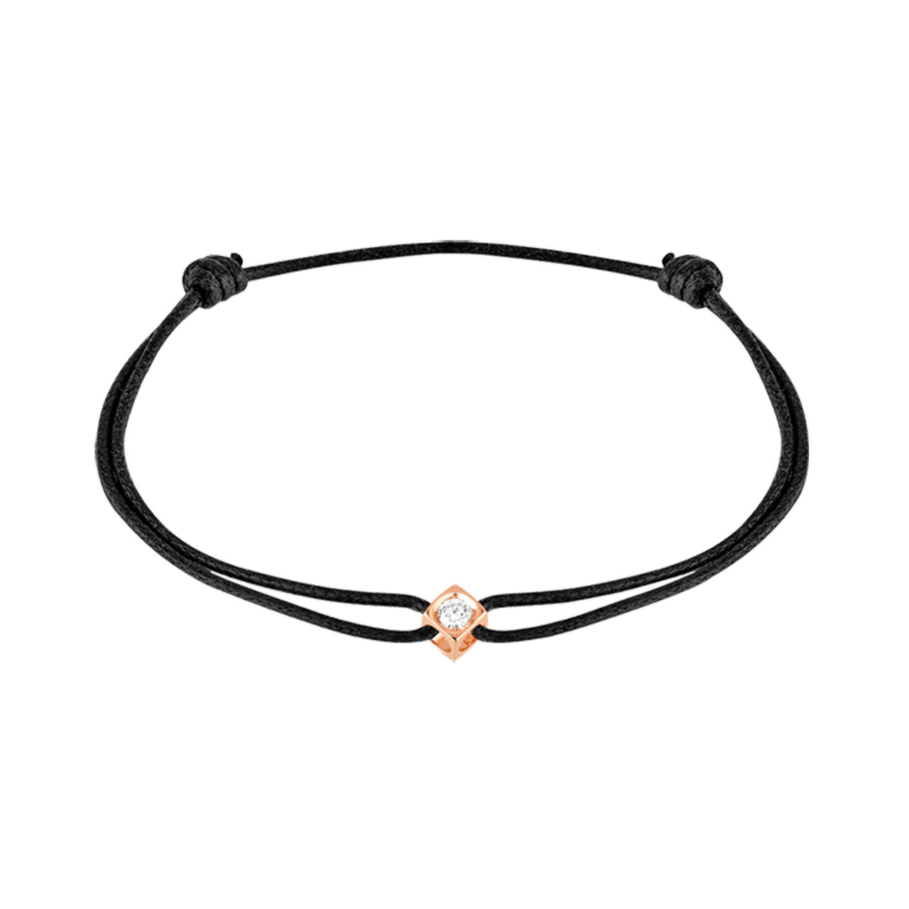 maison birks dinh van paris le cube diamant cord rose gold bracelet image number 0
