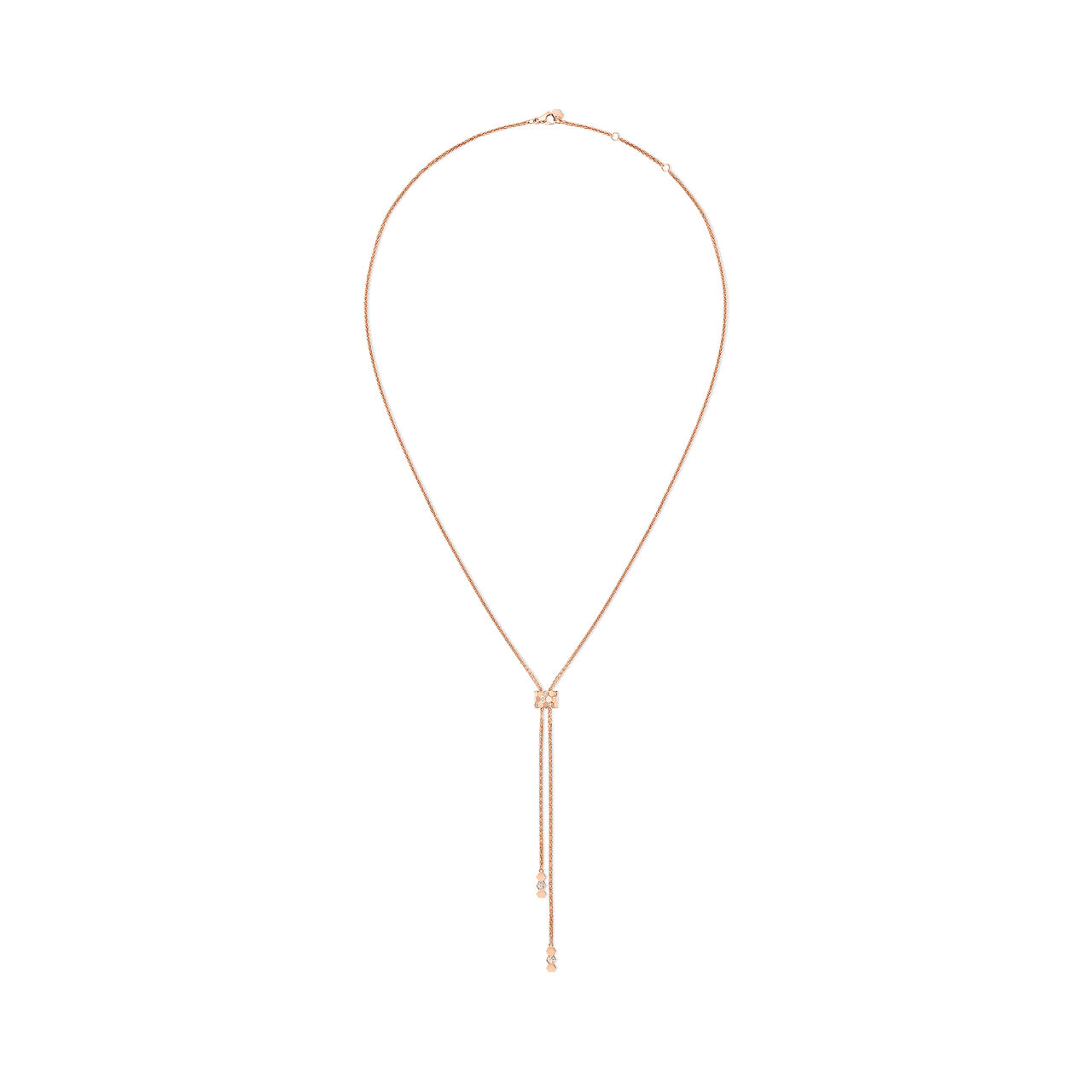 Chaumet Bee My Love Rose Gold and Diamond Bolo Tie Necklace image number 1