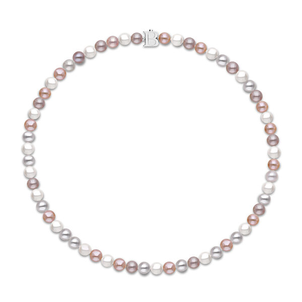 7.5-8 mm Sterling Silver Cultured Freshwater Pearl Necklace