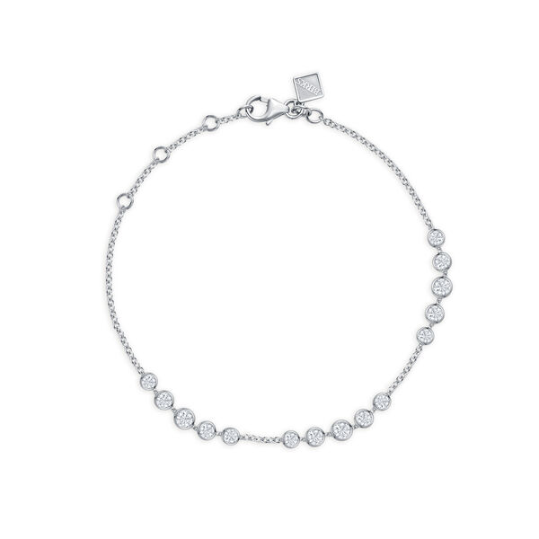 Bracelet sautoir en or blanc et diamants