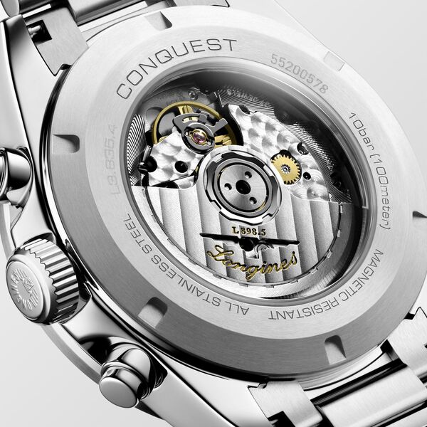 Conquest 42 mm chronograph automatique en acier inoxydable