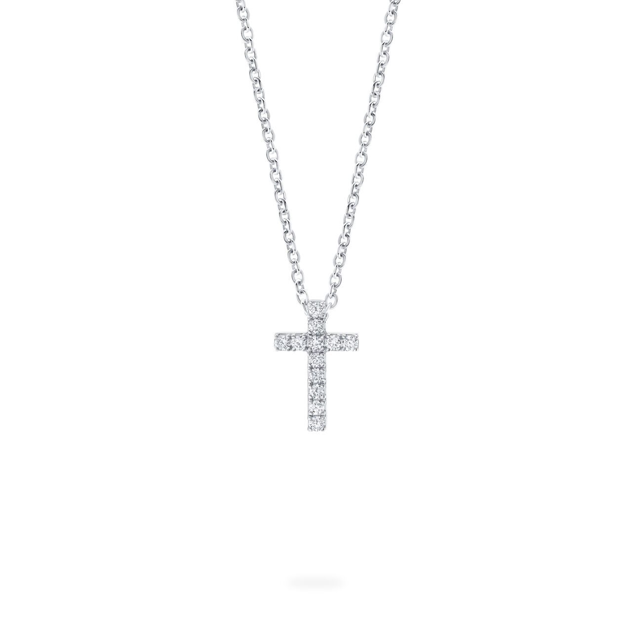 Birks Essentials White Gold Diamond Cross Pendant for Kids image number 0
