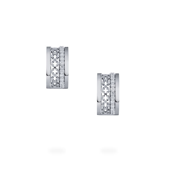 White Gold Diamond Earrings image number 1