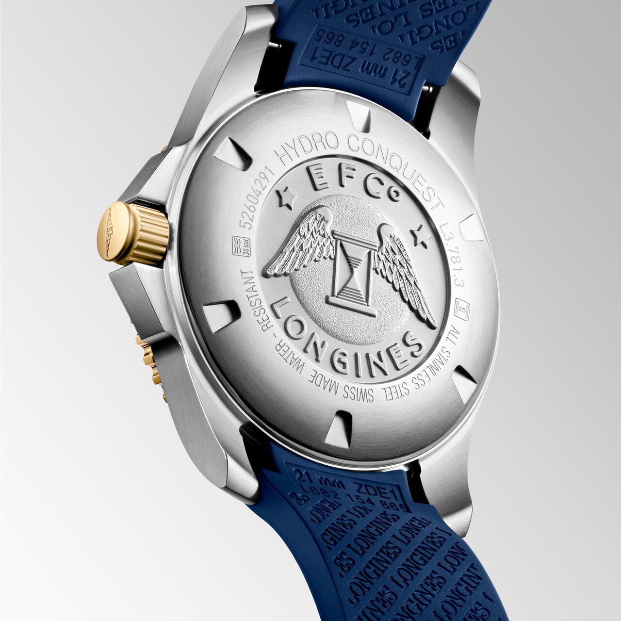 longines hydroconquest automatic 41 mm steel l3.781.3.96.9 back image number 2