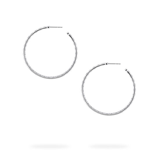 Birks Muse 40 mm Silver Hoop Earrings Side image number 1