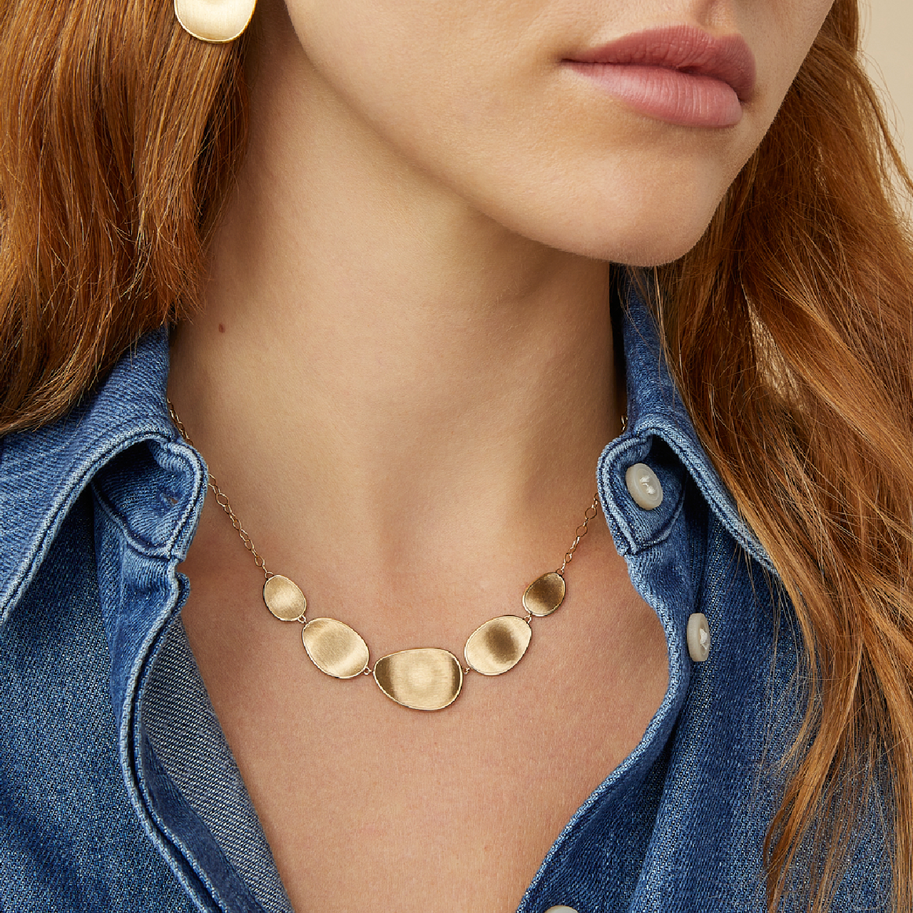 Lunaria Yellow Gold Necklace