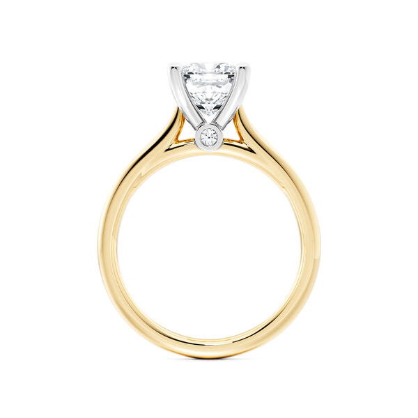 Cushion-Cut Solitaire Diamond Engagement Ring