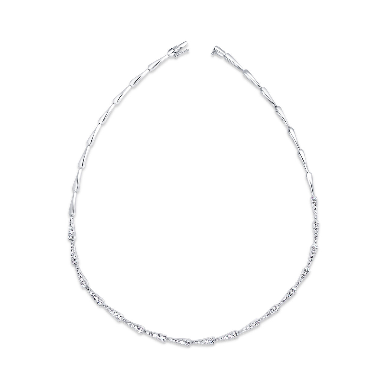 Uneek High Jewellery White Gold and Diamond Pavé Necklace image number 0