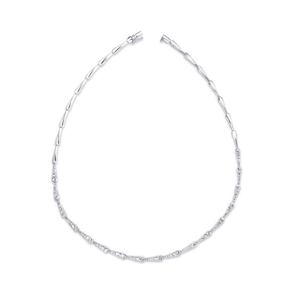 High Jewellery White Gold and Diamond Pavé Necklace