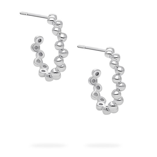 Birks Iconic Sterling Silver Splash 18 mm Hoop Earrings image number 3