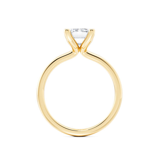 Birks Ros&eacute;e du Matin Bague de fian&ccedil;ailles solitaire avec diamant taille ronde en or jaune image number 2