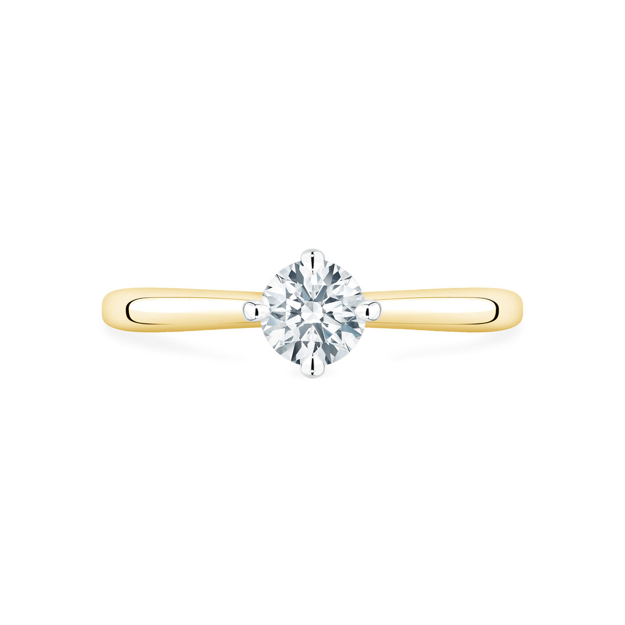 birks-nordic-light-gold-round-solitaire-diamond-engagement-ring image number 0